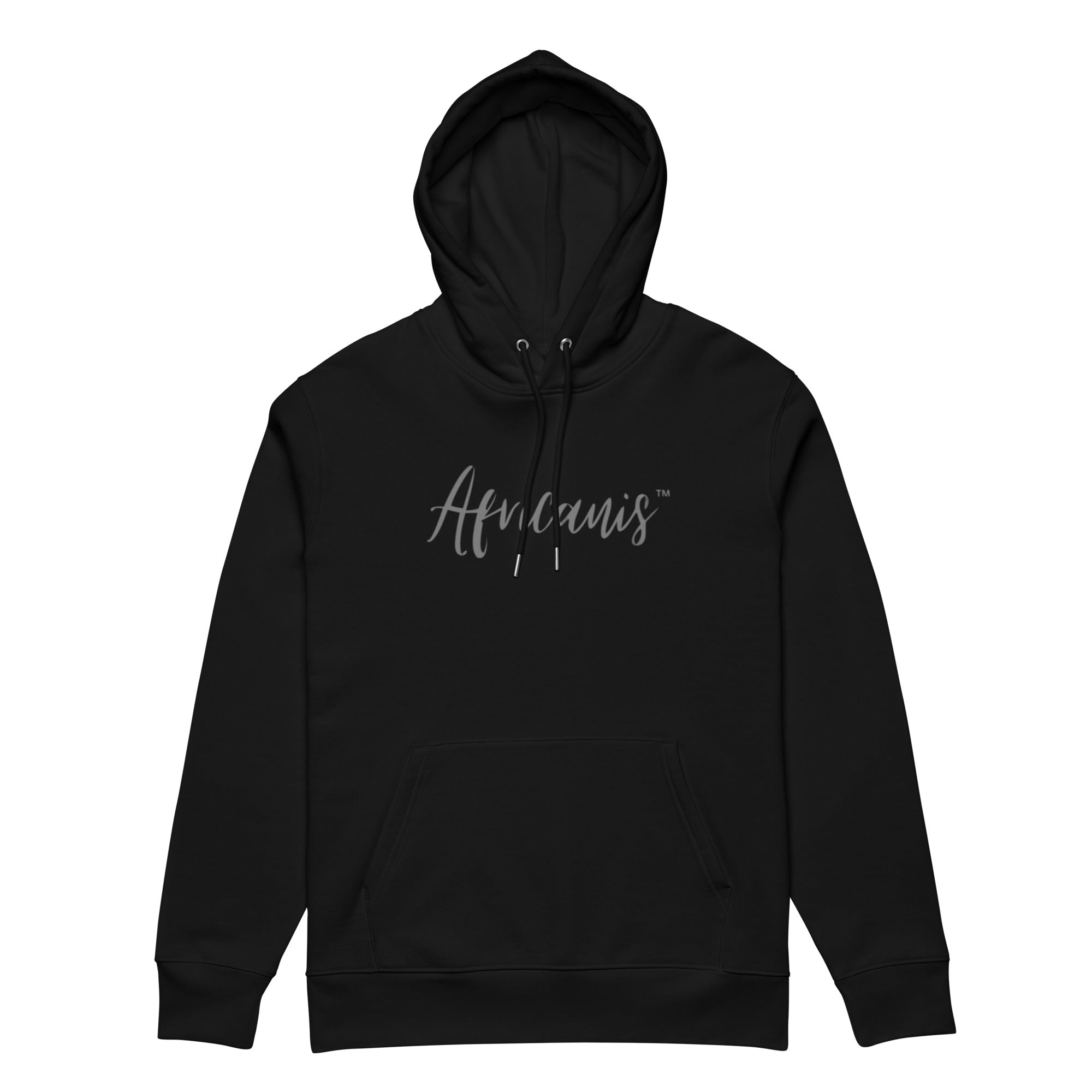 Africanis Unisex Black Organic Kalahari Hoodie