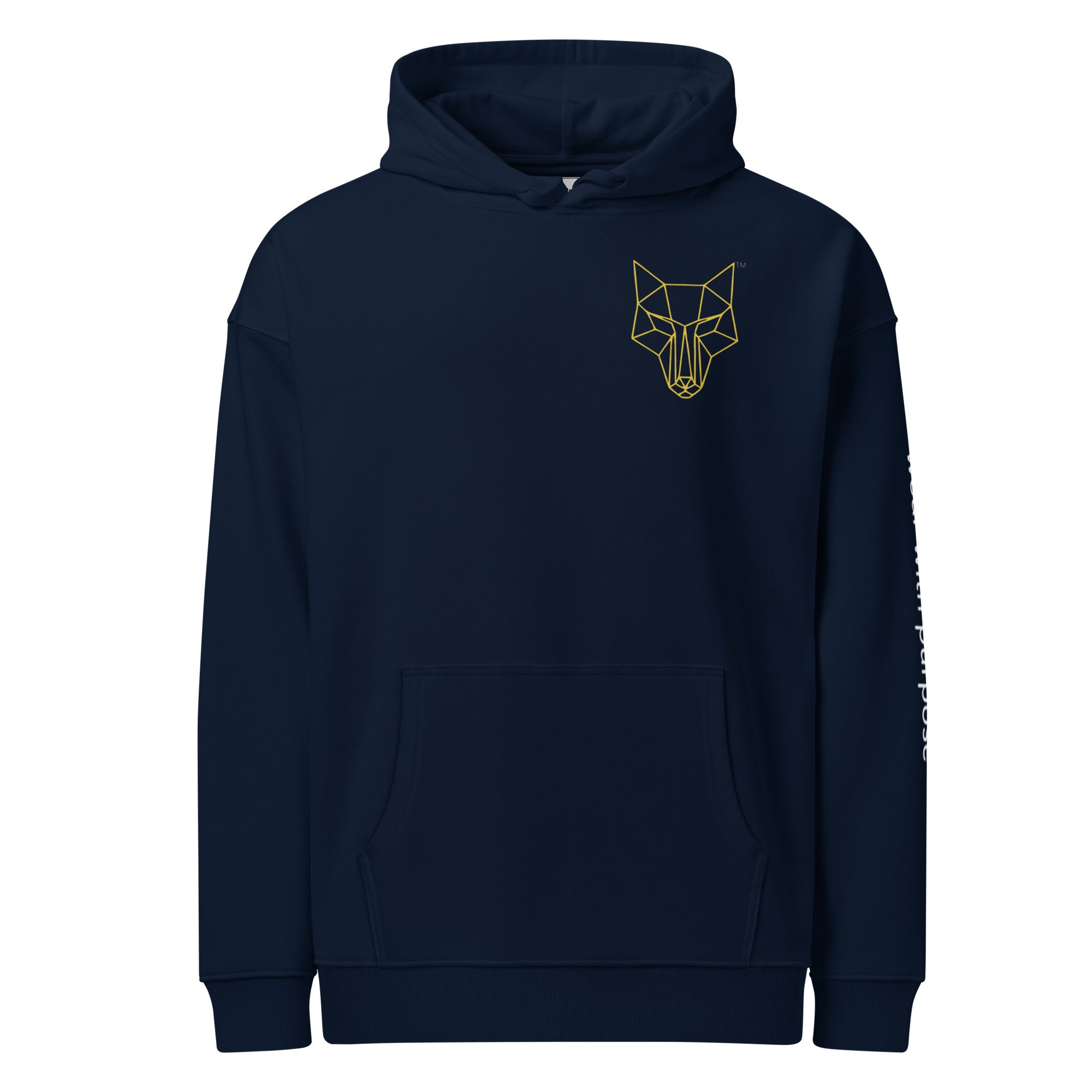 Africanis™ Unisex Simien French Navy Organic Hoodie Front