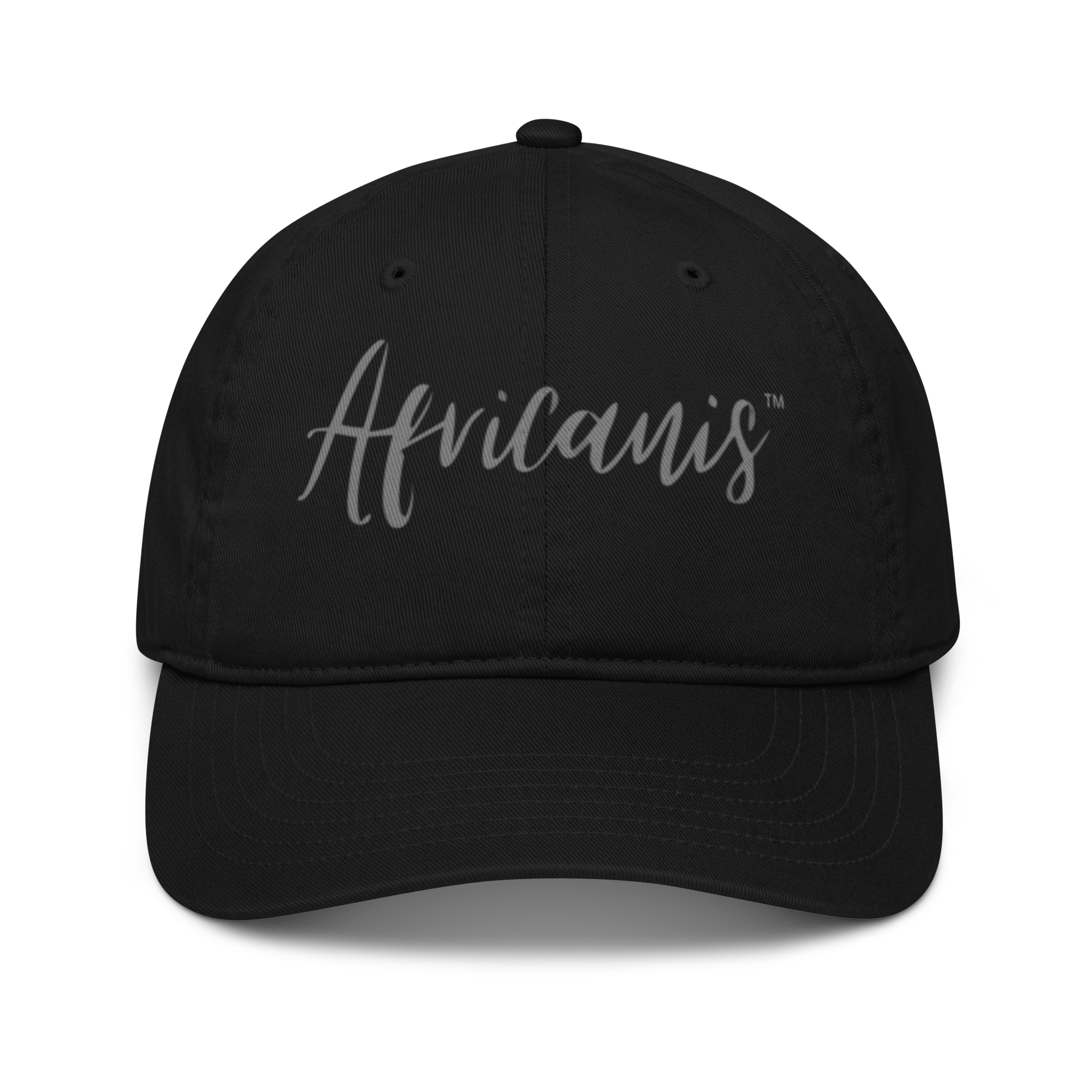 Africanis™ Wogakuria Black Organic Baseball Cap Front