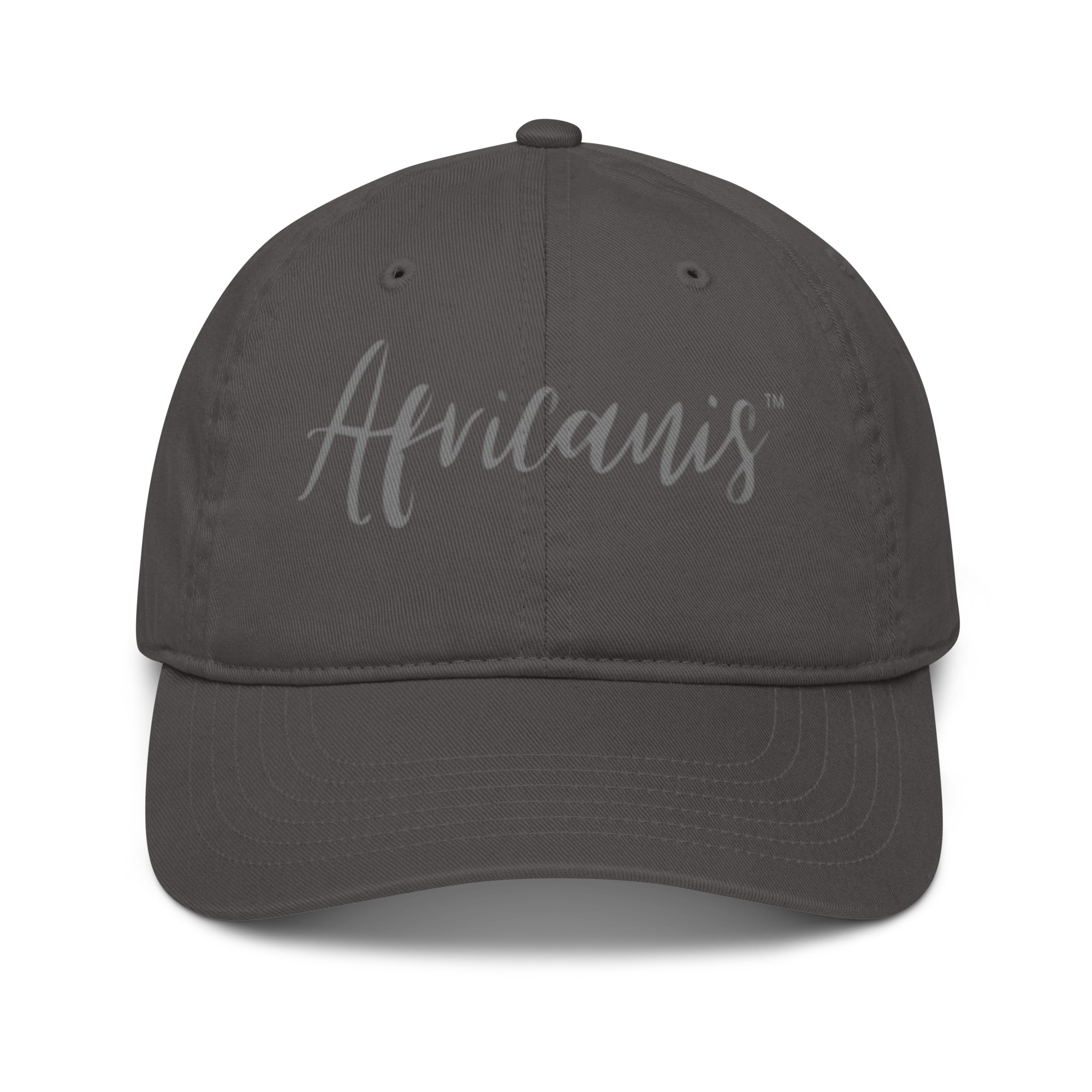 Africanis™ Wogakuria Charcoal Organic Baseball Cap Front