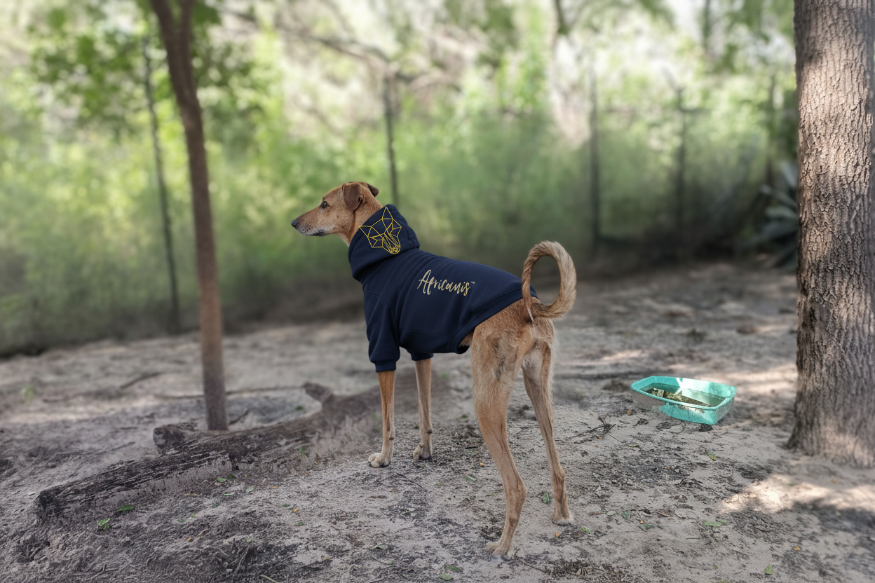 Navy Blue Africanis Dog Hoodie